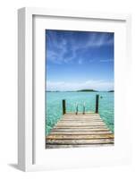 Dock , Staniel Cay, Exuma, Bahamas-James White-Framed Photographic Print