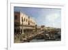 Dock with the Column of San Marco and Doges Palace, Venice, 1735-null-Framed Premium Giclee Print