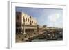 Dock with the Column of San Marco and Doges Palace, Venice, 1735-null-Framed Art Print