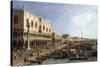 Dock with the Column of San Marco and Doges Palace, Venice, 1735-null-Stretched Canvas