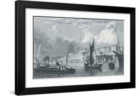 Dock - Yard, Devonport-Thomas Allom-Framed Giclee Print