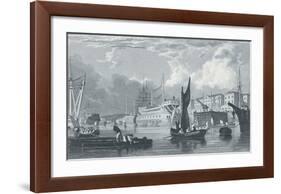 Dock - Yard, Devonport-Thomas Allom-Framed Giclee Print