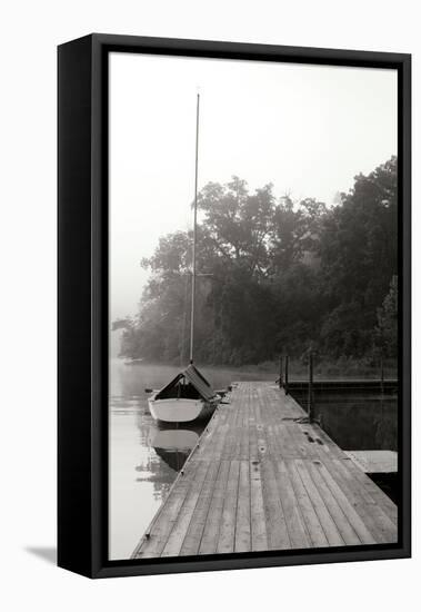 Docked II - BW-Tammy Putman-Framed Stretched Canvas