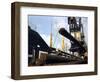 Dockers Loading Steel Bars onto the Manchester Renown, Manchester, 1964-Michael Walters-Framed Photographic Print