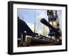 Dockers Loading Steel Bars onto the Manchester Renown, Manchester, 1964-Michael Walters-Framed Photographic Print