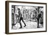 Dockers Unloading Tea in London Docks, 1889-null-Framed Giclee Print