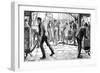 Dockers Unloading Tea in London Docks, 1889-null-Framed Giclee Print