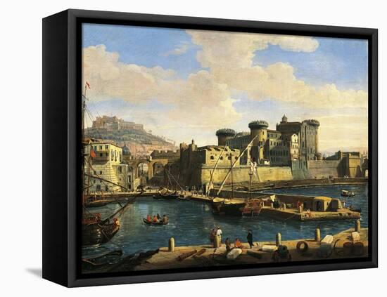 Docklands in Naples, 1702-Gaspar van Wittel-Framed Stretched Canvas
