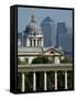 Docklands Skyline from Greenwich, London, England, United Kingdom, Europe-Charles Bowman-Framed Stretched Canvas