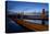 Docks at Dusk, 10th Street Marina Park at the Port of Everett, Washington, USA-Merrill Images-Stretched Canvas