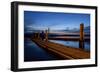 Docks at Dusk, 10th Street Marina Park at the Port of Everett, Washington, USA-Merrill Images-Framed Photographic Print