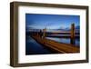 Docks at Dusk, 10th Street Marina Park at the Port of Everett, Washington, USA-Merrill Images-Framed Photographic Print