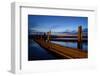 Docks at Dusk, 10th Street Marina Park at the Port of Everett, Washington, USA-Merrill Images-Framed Photographic Print