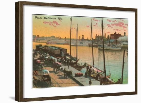 Docks, Baltimore, Maryland-null-Framed Art Print