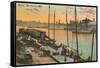 Docks, Baltimore, Maryland-null-Framed Stretched Canvas