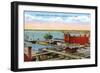 Docks, Duluth, Minnesota-null-Framed Art Print