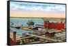 Docks, Duluth, Minnesota-null-Framed Stretched Canvas