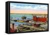 Docks, Duluth, Minnesota-null-Framed Stretched Canvas