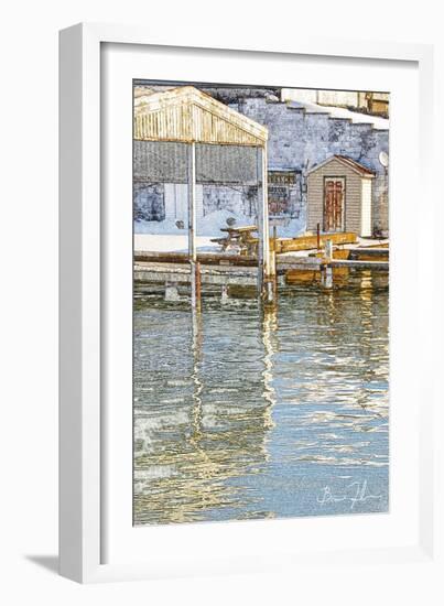 Docks In The Winter-5fishcreative-Framed Giclee Print