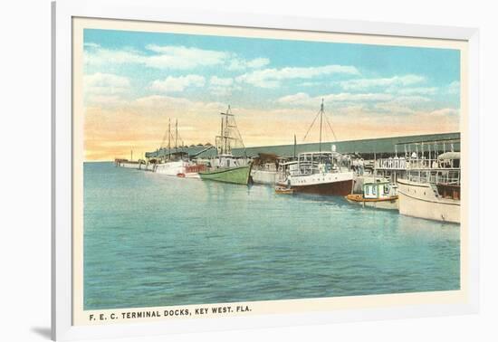 Docks, Key West, Florida-null-Framed Art Print