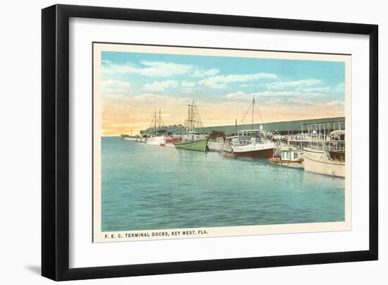 Docks, Key West, Florida-null-Framed Art Print
