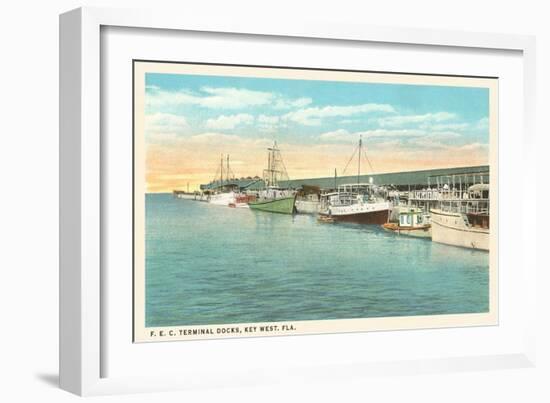 Docks, Key West, Florida-null-Framed Art Print