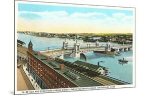 Docks on Pequonnock River, Bridgeport, Connecticut-null-Mounted Art Print