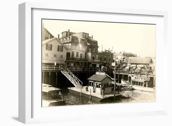 Docks, Virginia Shore-null-Framed Art Print