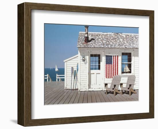 Dockside Flag-Zhen-Huan Lu-Framed Art Print