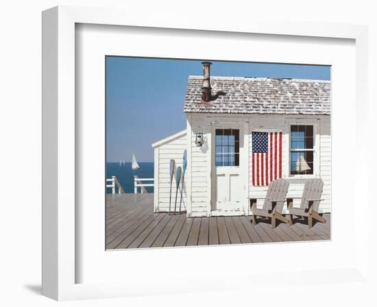 Dockside Flag-Zhen-Huan Lu-Framed Art Print