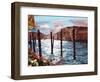 Dockside in Venice-Helen J. Vaughn-Framed Premium Giclee Print