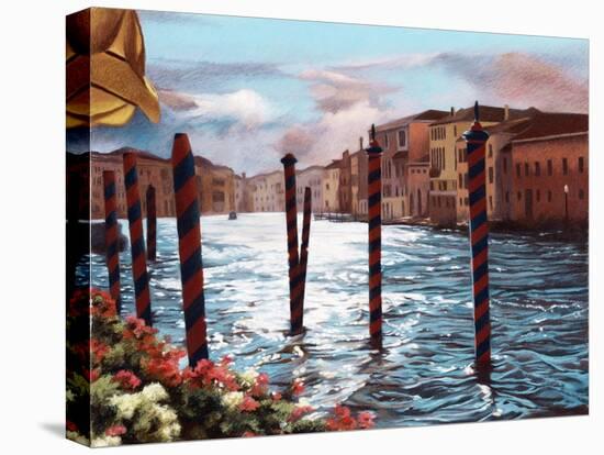 Dockside in Venice-Helen J. Vaughn-Stretched Canvas