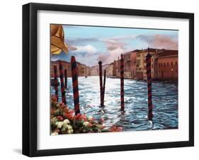 Dockside in Venice-Helen J. Vaughn-Framed Giclee Print