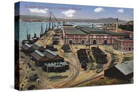 Dockyard Workshops and Waterfront, Gibraltar, 20th Century-null-Stretched Canvas