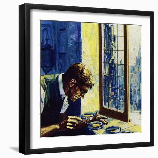 Doctor Alexander Fleming Worked in St. Mary's Hospital, London-null-Framed Giclee Print