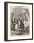 Doctor and Family in Deathbed Scene-George Measom-Framed Art Print