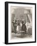 Doctor and Family in Deathbed Scene-George Measom-Framed Art Print