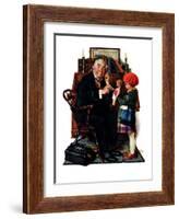 "Doctor and the Doll", March 9,1929-Norman Rockwell-Framed Giclee Print