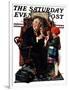 "Doctor and the Doll" Saturday Evening Post Cover, March 9,1929-Norman Rockwell-Framed Giclee Print