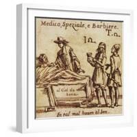 Doctor, Apothecary and Barber, 15th Century-null-Framed Giclee Print