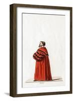 Doctor Butts, Costume Design for Shakespeare's Play, Henry VIII, 19th Century-null-Framed Giclee Print