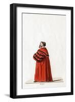 Doctor Butts, Costume Design for Shakespeare's Play, Henry VIII, 19th Century-null-Framed Giclee Print