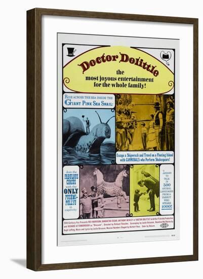 Doctor Dolittle, Rex Harrison, 1967-null-Framed Art Print
