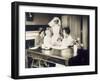 Doctor Examines a Baby at a Dispensary-null-Framed Photographic Print