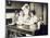 Doctor Examines a Baby at a Dispensary-null-Mounted Photographic Print