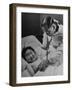 Doctor Examining Giggling Patient Recovering from Cold-Hansel Mieth-Framed Photographic Print