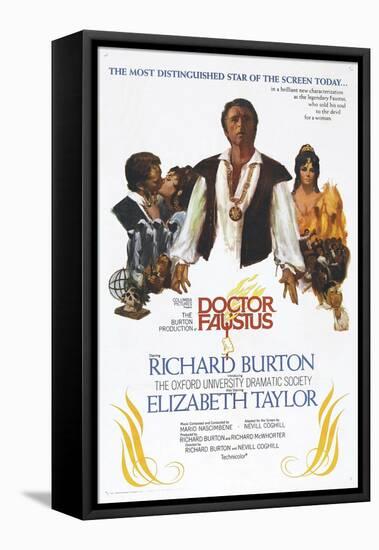 Doctor Faustus, US poster, Richard Burton, Elizabeth Taylor, 1967-null-Framed Stretched Canvas