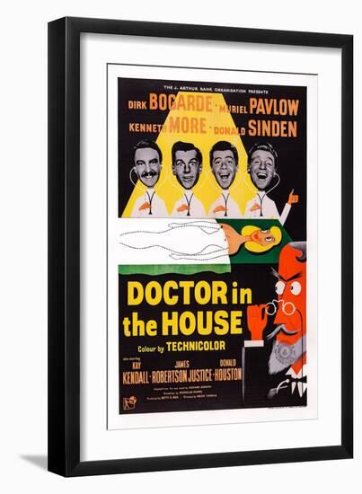 Doctor in the House, Donald Sinden, Kenneth More, Dirk Bogarde, Donald Houston, 1954-null-Framed Art Print