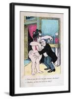 Doctor, Is This for Love or Duty?, Vintage French Postcard, C1900-null-Framed Giclee Print