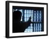 Doctor Pointing to X-Ray Images on Computer Screen-null-Framed Photographic Print